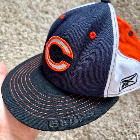 NFL Reebok Chicago Bears Snapback Cap American Football Men’s Size 7 1/4 - Picture 2 of 6